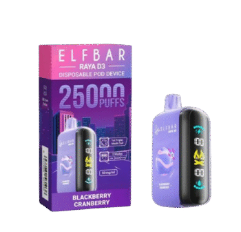 Одноразка Elf Bar Blackberry Cranberry (Ожина Журавлина) RAYA D3 25000