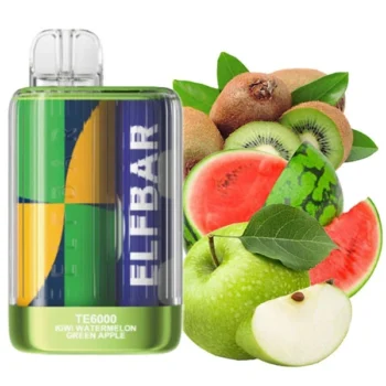 Одноразка Elf Bar Kiwi Watermelon Green Apple (Ківі Кавун Зелене Яблуко) TE6000