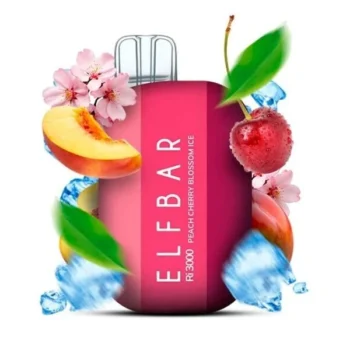 Одноразка Elf Bar Peach Cherry Blossom Ice (Персик Вишня Квіткова Нотка Лід) RI 3000