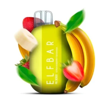 Одноразка Elf Bar Strawberry Banana (Полуниця Банан) RI 3000