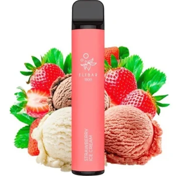 Одноразка Elf Bar Strawberry Ice Cream (Полуничне Морозиво) 1500
