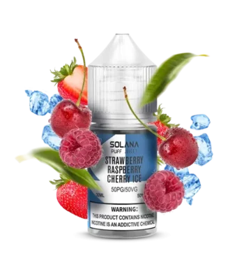 Сольова Рідина Solana Strawberry Raspberry Cherry Ice (Солана Полуниця Малина Вишня Лід) 30ml 50mg