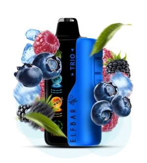 Одноразка Elf Bar Trio - Blue Razz Ice (Ягідний Лимонад Лід) 40000