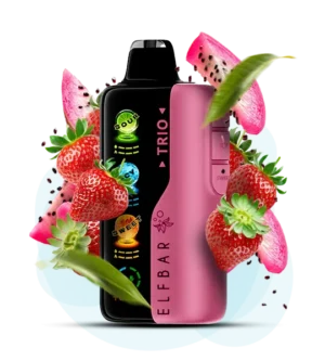 Одноразка Elf Bar Trio - Sour Strawberry Dragonfruit (Кисла Полуниця Драгонфрут) 40000