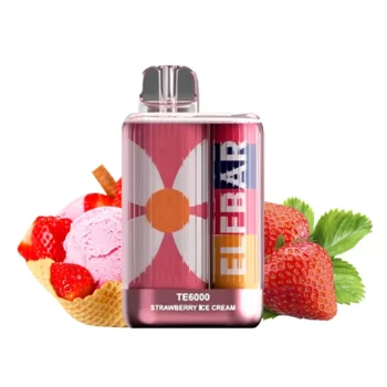 Одноразка Elf Bar Strawberry Ice Cream (Полуничне Морозиво) TE6000